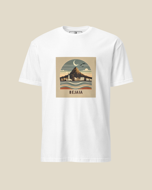 T-shirt Béjaïa qalbi vue de face – design front de mer et montagne de Béjaïa