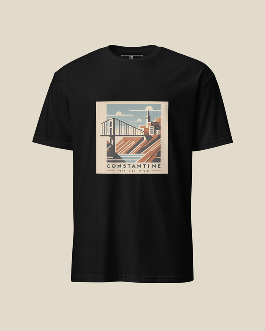 T-shirt Constantine qalbi vue de face – design pont suspendu Sidi M'Cid