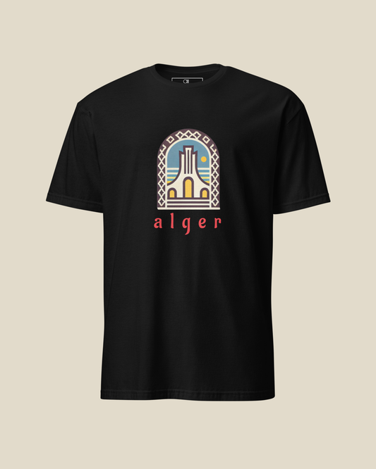 T-shirt Alger qalbi vue de face – design Monument des Martyrs d'Alger